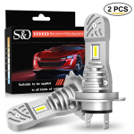 2vnt H7 CSP LED priekinis žibintas mini ventiliatorius priekinių žibintų lemputės rūko žibintas 20000 lm automobilio belaidis priekinis žibintas Automobilių priekinis žibintas Super Bright 6000K