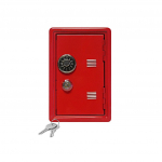 18cm metalinis Piggy Bank Seif Money Saving Box Dėklas Dovanų stalo organizatorius Baltas raudona