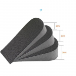 1 pora kvėpuojančių vidpadžių moterų vyrų ūgį padidinantys įdėklai 1&ndash;3 cm unisex sportinių batų kulno pagalvėlė Men 3cm juoda