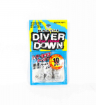Xesta Jig Head Black Star Head Diver Down 10 gramų kabliukas Dydis 1/0 (0841)