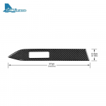 AIRSPEED for Ford Mustang 2015-2022 LHD RHD Carbon Fiber car Dashboard Decoration Strip Sticker passenger seat side