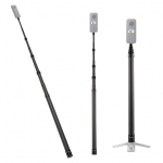 &bdquo;Camnoon&ldquo; 3 metrų 118 colių ne&scaron;iojamas &bdquo;selfie Stick&ldquo; teleskopinis asmenukių stovas, anglies pluo&scaron;to 4 skyriai juoda