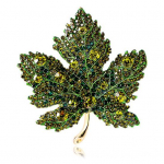 Eleganti&scaron;kas sagės ženklelis, atsparus prakaitui, su pakabuko žiedu ir drabužių deriniu raudona