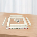 144 vienetų kinų versijos žaidimų rinkinys Mini Mahjong Tiles Party Supplies Klasikinis ne&scaron;iojamas lenta balta
