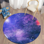 Galaxy Space Round Mat Psychedelic Purple 3D apvalūs kilimai vaikų kambariui Svetainės kilimėliai Grindų plotas Kilimėlis Miegamojo Kilimėlis Diameter 60cm