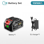 Yofidra 21V 15000mAh įkraunama ličio jonų baterija, skirta Makita akumuliatoriniam gręžtuvui / be&scaron;epetiniam veržliarakčiui / atsuktuvui / diskiniam pjūklui, EU ki&scaron;tukas 1 Battery- EU Plug