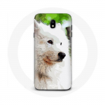 Coque pour Samsung Galaxy J7 2017 Chien Samoy&egrave;de Blanc