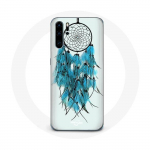 Coque pour Huawei P30 Attrape R&ecirc;ve Bleu Fond Blanc