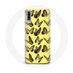 Coque pour Samsung Galaxy A50 Papillons Fond Jaune geltona