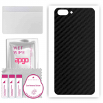 apgo Protective Skin Sticker for the back compatible with Realme C1, Wrap Film, Foil, Vinyl - Pattern Carbon Black