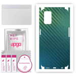 apgo Protective Skin Sticker for the back+sides compatible with Oppo A72, Full Wrap Film, Foil, Vinyl - Pattern Carbon Chameleon CAKA1