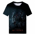 Vasaros nauji ateivių menas 3D spausdinti mar&scaron;kinėliai Vyri&scaron;ki drabužiai Kasdieniai laisvalaikio mar&scaron;kinėliai Siaubo Alien Filmas Grafika Harajuku Tops Mar&scaron;kinėliai L