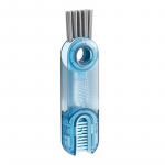3 viename valymo &scaron;epetys Vandens butelio dangtelio valymo &scaron;epetys Silikoninis valiklis Daugiafunkcis U formos puodelio ply&scaron;ių valymo &scaron;epetys Transparent Blue-1pcs
