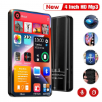 HD MP3 MP4 grotuvas Ne&scaron;iojamas viso jutiklinio ekrano Bluetooth 5.2 Walkman 16GB Integruotas garsiakalbis Muzikos grotuvas FM radijo įra&scaron;ymo el.knyga juoda