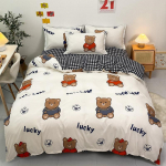 Paprastas alijo&scaron;iaus medvilnės keturių dalių komplektas Trijų dalių komplektas antklodės užvalkalas patalynei žmonėms 1.8 meters four-piece set