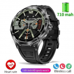 2024 m. Naujas GPS sekimo i&scaron;manusis laikrodis Vyri&scaron;ki Bluetooth skambučiai Sportinė apyrankė Fitneso laikrodžiai Visas jutiklinis ekranas Ultimate Smart Watch Men silicon juoda