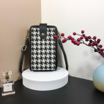 Moteri&scaron;ka maža kvadratinė rankinė madinga tūkstančio pauk&scaron;čių ra&scaron;to dvigubo užtrauktuko mobiliojo telefono krep&scaron;ys universalūs rankiniai krep&scaron;iai mini krep&scaron;iai per petį