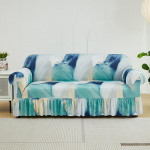 Geometrinio spausdinimo sofos užvalkalas, elastinė juosta, rauk&scaron;lėtas apvadas, visos sėdynės pagalvėlės apsauga vienvietėms, dvivietėms, trivietėms ir sekcijoms sofoms (90-140cm)
