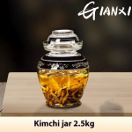 Marinuotų agurkų stiklainis Maistinis ypač didelis Sustorinto stiklo stiklainis Sandarus stiklainis Marinuotų agurkų stiklainis Namų ūkio cukraus česnako marinuotų agurkų stiklainis