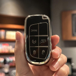 Automobilio rakto dėklo dangtelis Fiat, skirtas Jeep Grand Cherokee Renegade Dodge Challenger Charger Dart Durango Caravan RAM Chrysler 200 300 juoda