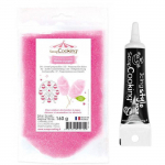 Pr&eacute;paration barbe &agrave; papa rose + Stylo gla&ccedil;age noir
