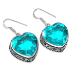 Indicolite Tourmaline Gemstone Handmade 925 Sterling Silver Earring 1.69 p0j20
