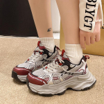 Platforminiai tėčio sportbačiai moterims 2024 rudens nauji sidabro odos pavir&scaron;iaus dizainas mink&scaron;tas padas tinklelio pavir&scaron;ius kvėpuojantys universalūs laisvalaikio sportiniai 35 sidabras