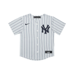 Nike Niujorko Yankees dryžuotas logotipas sagomis laisvalaikio patogūs sportiniai trumparankoviai vir&scaron;utiniai drabužiai vaikams Balti 3Z3B3ZWAB-NYY S