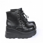 Storu padu Didelio dydžio 43 moteri&scaron;ki batai Suvarstomi Aulinukai Platforminiai Batai Moterims 2024 Oda Auk&scaron;takulniai Platforminiai Aulinukai Moterims 35 juoda