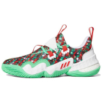 adidas Trae Young 1 Kalėdiniai Unisex Kedai Žali Screaming-Green Ry&scaron;kiai Raudoni GY0305 40⅔