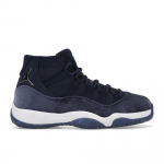 Air Jordan 11 Retro Midnight Navy Velvet Moteri&scaron;ki sportbačiai Mėlyni Metaliniai-Sidabriniai Balti AR0715-441 35.5