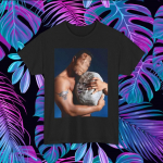 Dwayne the rock Johnson Rock Veidų keitimas juokingi WWE mar&scaron;kinėliai medvilniniai unisex 4XL