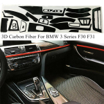 Pasidaryk pats BMW 3 serijos F30 F31 interjero apdailos lipdukų rinkinys lipdukai anglies pluo&scaron;to stiliumi