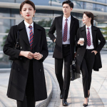 Unisex Professional Wool Blend Double-Breasted Overcoat S