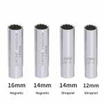 Universalus uždegimo žvakių lizdas uždegimo žvakės veržliaraktis magnetinis Skeveldros žvakės i&scaron;montavimas automatinis remontas Shrapnel 14mm