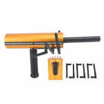 AKS metalo ie&scaron;kiklis metalo smeigtukas 30 m gylis 1200 m diapazonas 6 antena tikslus aukso detektorius geltona