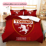 Turino Futbolo Klubas Ra&scaron;tas Patalynės Antklodės Komplektas Namų Dekoras Dovana (1 * antklodės užvalkalas + 2 * pagalvės užvalkalai be &scaron;erdies) 135x200cm