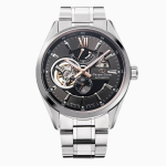 Orient Star Automatinis Modernus Skeletas Mechaninis Pagamintas su Atviru Ciferblatu Pilkas RK-AV0005N Vyri&scaron;kas Laikrodis, Dizainas, Mechanizmas, Japonija, 2 Metų Gamintojo pilka spalva