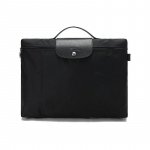 Longchamp Le Pliage Green 37 Ekologi&scaron;kas Užtrauktuko Rankena Drobės Pirkinių Krep&scaron;ys Moteri&scaron;ki pirkinių krep&scaron;iai Juodas 2182919001 Black