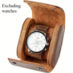 Ne&scaron;iojamas laikrodžių organizatorius, dirbtinės odos laikrodžių laikymo dėžutė su aksominiu pamu&scaron;alu - ne&scaron;iojamas, nuo dulkių apsaugotas kelioninis dėklas oranžinė