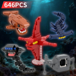 5-in-1 Bloop Jūros Monstras Statybinės Detalės Rinkinys Subnautica Jūros Valgytojas Gran Maj Modelis Plytos Stalo Dekoras PASIDARYK pats &Scaron;vietimas Gimtadienio Dovana