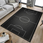 Futbolo Aik&scaron;tės Kilimas su Komandos Logotipu Personalizuotas Futbolo Aik&scaron;tės Kilimas Berniukų Kambarys Vyro Urvas Sporto Gerbėjo Dovana Retro Namų Puo&scaron;yba 120x160cm