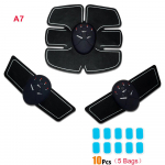 EMS ABS raumenų stimuliatorius Toner juosmens raumenų pilvo lieknėjimo tonizuojantis diržas A7 juoda