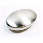 Namų gyvenimo įtaisas ovalo formos nerūdijančio plieno muilas dezodoruoja rankų kvapą mažmeninės prekybos stebuklingas muilas sidabras