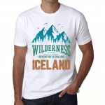 Vyri&scaron;ki vintažiniai mar&scaron;kinėliai Grafiniai mar&scaron;kinėliai Wilderness Iceland White