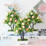 &bdquo;Elens Store&ldquo; 1vnt dirbtinių gėlių persikų medžio bonsai namų biuro sodo darbalaukio dekoras