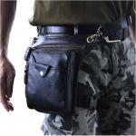 Natūralios odos vyri&scaron;ko dizaino Kasdienis &bdquo;Messenger Crossbody Sling&ldquo; krep&scaron;ys Madingas juosmens diržo komplektas kojoms nuleidžiamas krep&scaron;ys