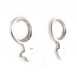 Les Tr&eacute;sors De Lily [E2845] - Boucles Argent 'Toi Moi' sidabras