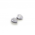 Les Tr&eacute;sors De Lily [H0449] - Boucles Argent 'Love' Blanc balta