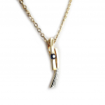 Altesse [L1743] - Collier Plaqu&eacute; Or 'Scarlett' Saphir